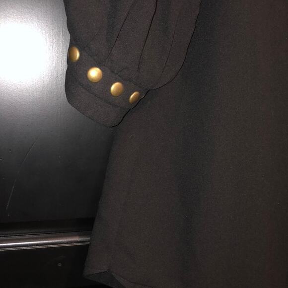 41 Hawthorn Goth Dark Black Shear Edgy Studded Top Medium - Picture 3 of 8